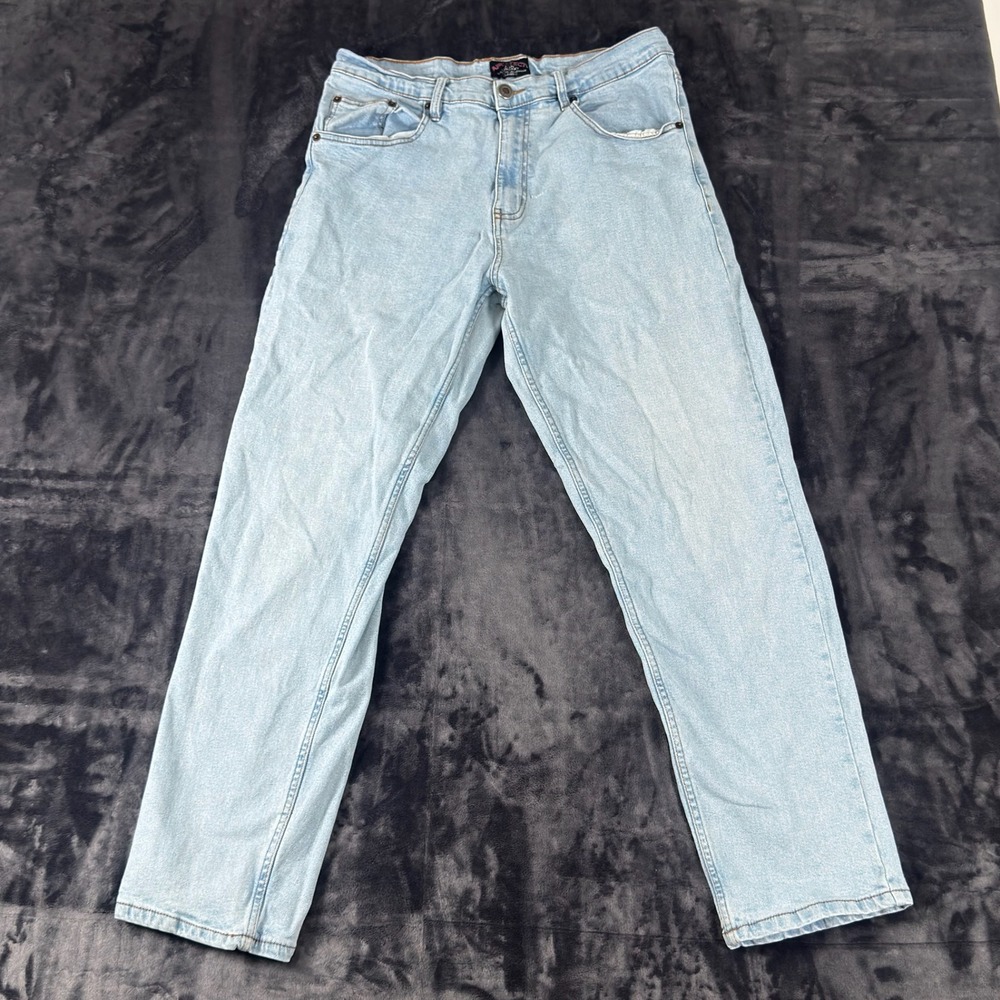 Architect Jean Company Relaxed Fit Jeans Mens 32x30 Light Wash Blue Denim